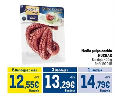 Oferta de Nuchar - Medio Pulpo Cocido por 14,79€ en Makro