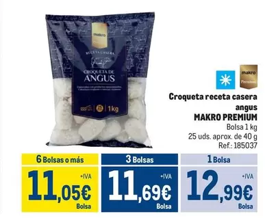 Oferta de Makro - Makro Premium - Croqueta Receta Casera Angus por 12,99€ en Makro