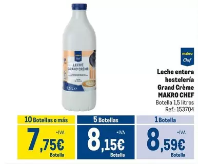 Oferta de Makro - Leche Entera Hosteleria Grand Creme por 8,59€ en Makro