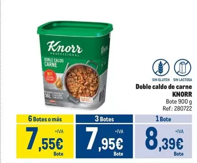 Oferta de Knorr - Doble Caldo De Carne por 8,39€ en Makro