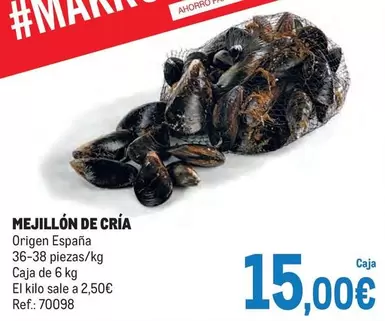 Oferta de España - Mejillón De Cria por 15€ en Makro