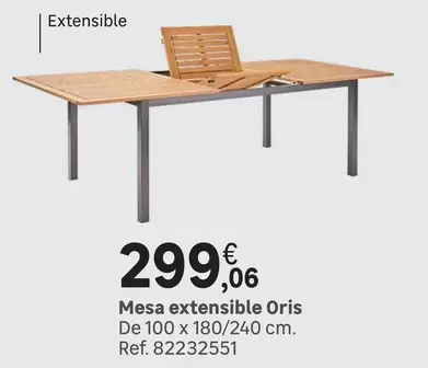 Oferta de Mesa Extensible Oris por 299,06€ en Leroy Merlin