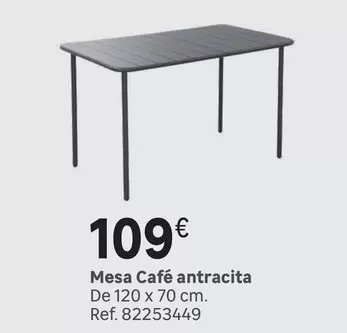 Oferta de Antracita - Mesa Café Antracita por 109€ en Leroy Merlin