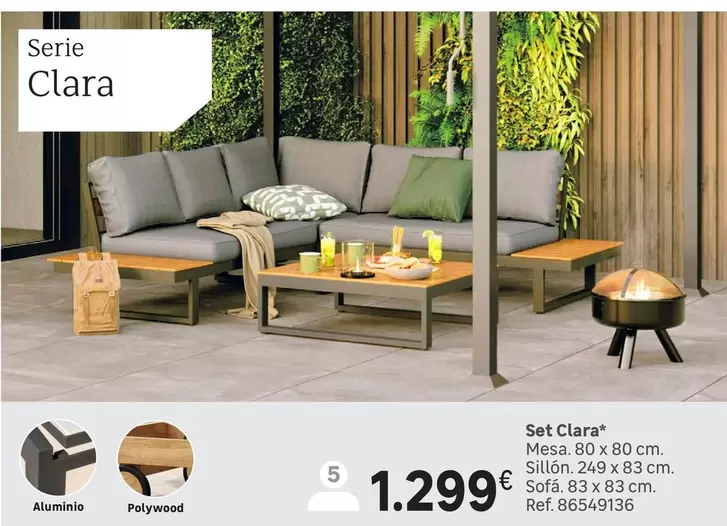 Oferta de Set Clara por 1299€ en Leroy Merlin