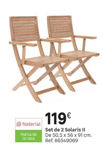 Oferta de La casa - Set De 2 Solaris Ii por 119€ en Leroy Merlin