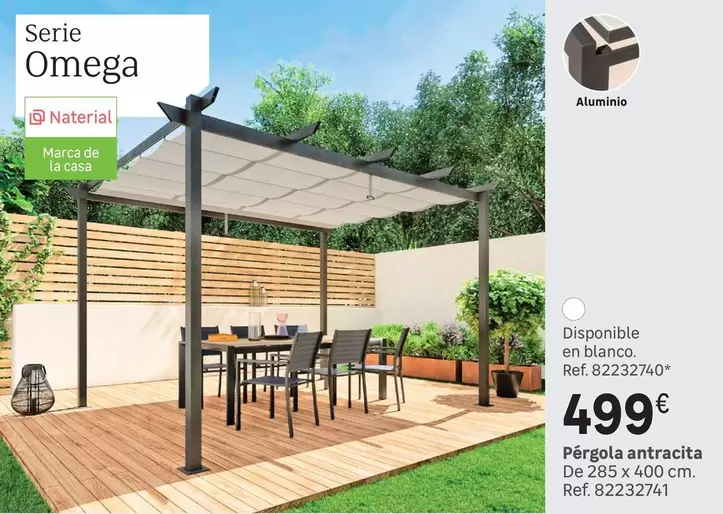 Oferta de Blanco - Pérgola Antracita por 499€ en Leroy Merlin