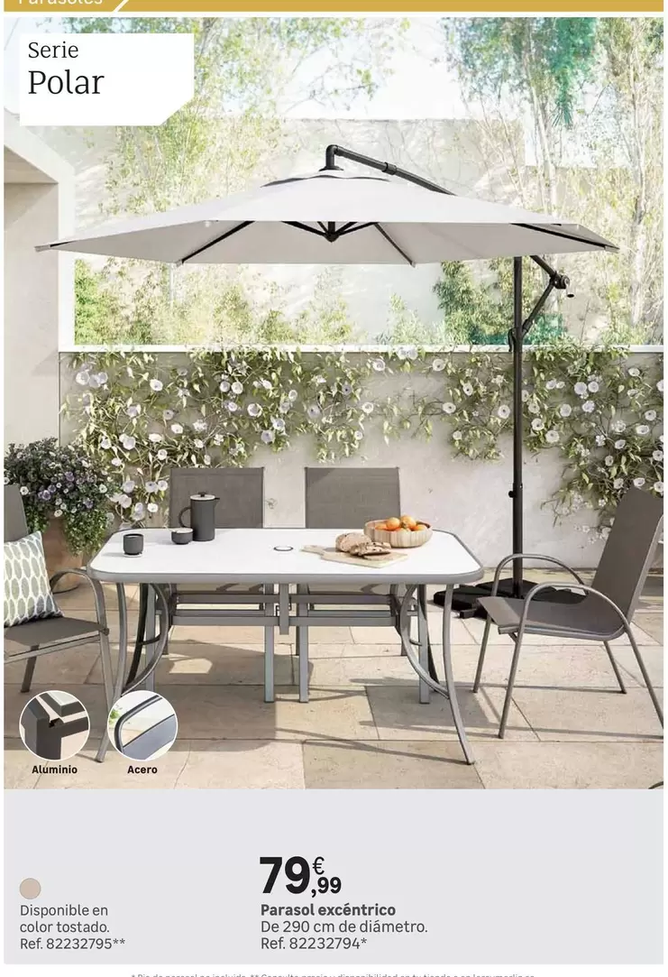 Oferta de Polar - Parasol Désinéraire por 79,99€ en Leroy Merlin