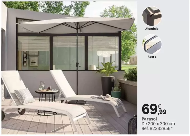 Oferta de Parasol por 69,99€ en Leroy Merlin