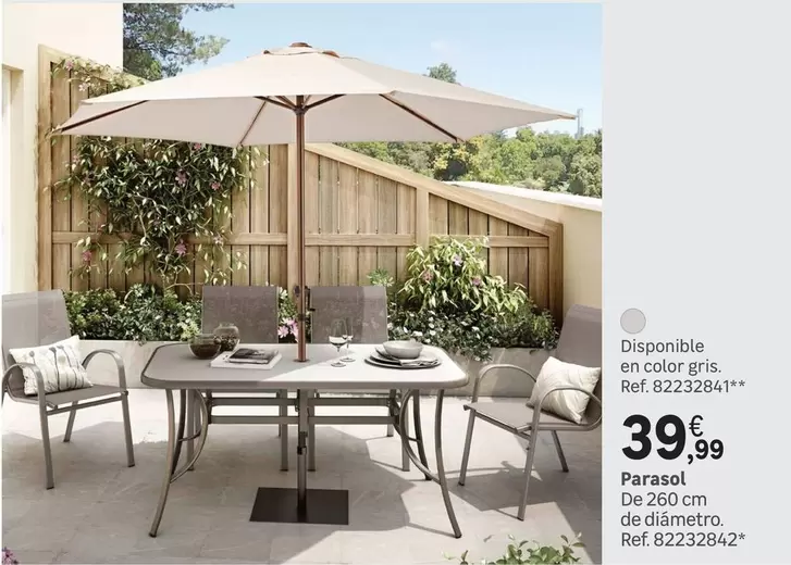 Oferta de Parasol por 39,99€ en Leroy Merlin