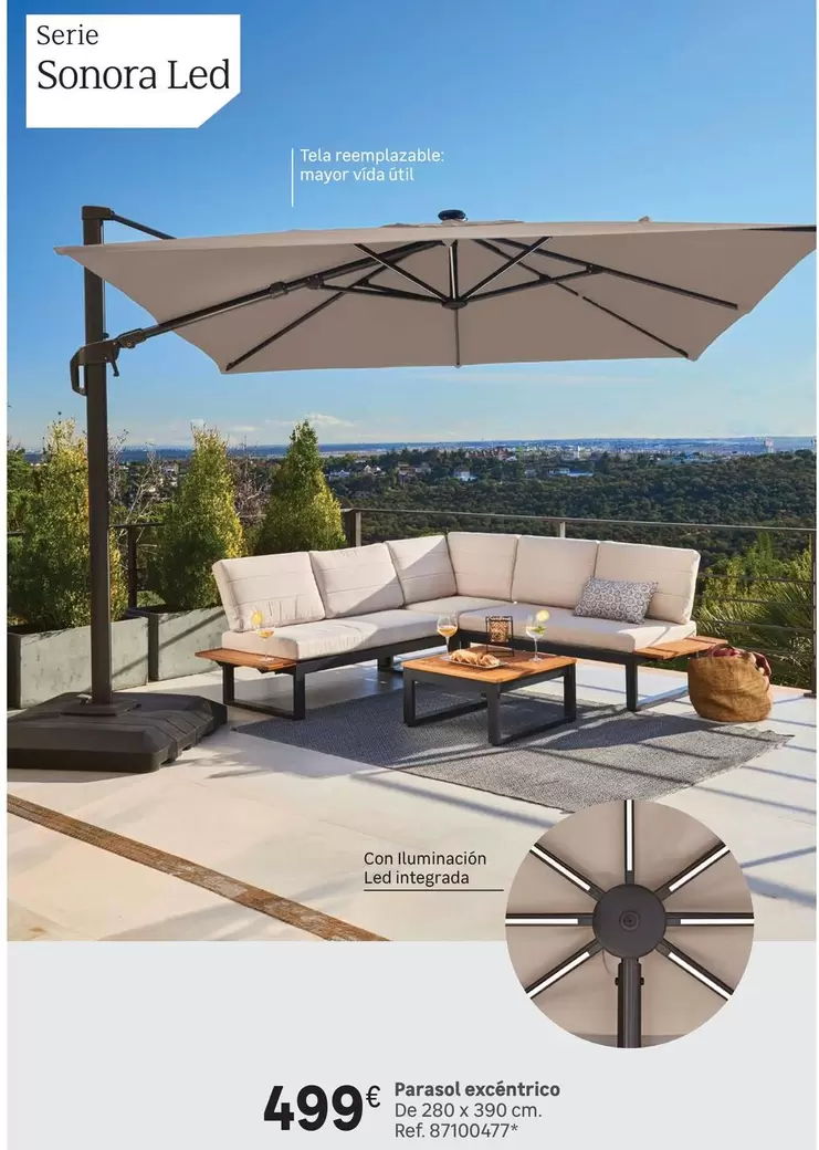 Oferta de Parasol Evidentrico por 499€ en Leroy Merlin