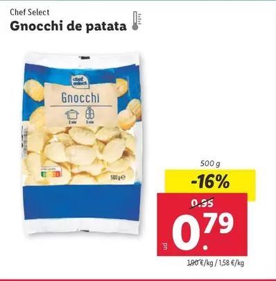 Oferta de Chef Select - Gnocchi De Patata por 0,79€ en Lidl