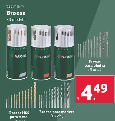 Oferta de Parkside - Brocas por 4,49€ en Lidl