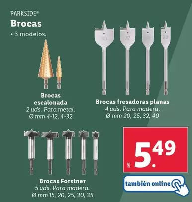 Oferta de Parkside - Brocas  por 5,49€ en Lidl