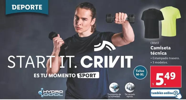 Oferta de Crivit - Camiseta Térmica por 5,49€ en Lidl