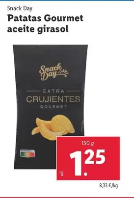 Oferta de Snack Day - Patatas Gourmet Aceite Girasol  por 1,25€ en Lidl