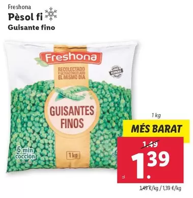 Oferta de Freshona - Guisante Fino por 1,39€ en Lidl