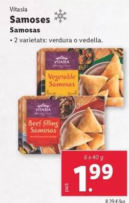 Oferta de Vitasia - Samosas por 1,99€ en Lidl