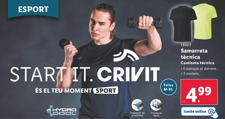 Oferta de Crivit - Camiseta Tecnica por 4,99€ en Lidl