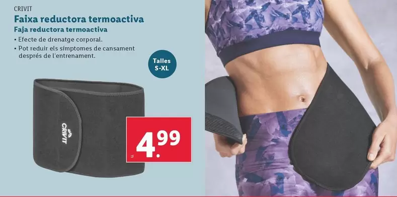 Oferta de Crivit - Faja Reductora Termoactiva por 4,99€ en Lidl