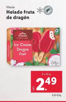 Oferta de Vitasia - Helado Fruta De Dragón  por 2,49€ en Lidl