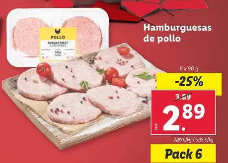 Oferta de Hamburguesas De Pollo por 2,89€ en Lidl