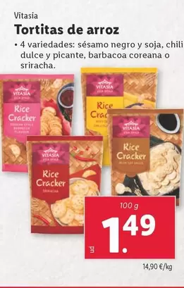 Oferta de Vitasia - Tortitas De Arroz por 1,49€ en Lidl