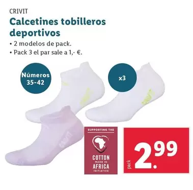 Oferta de Crivit - Calcetines Tobilleros Deportivos por 2,99€ en Lidl