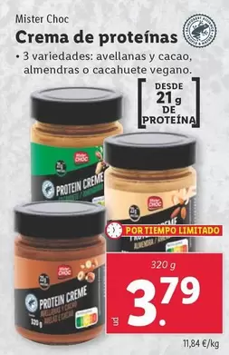 Oferta de Mister Choc - Crema De Proteínas por 3,79€ en Lidl