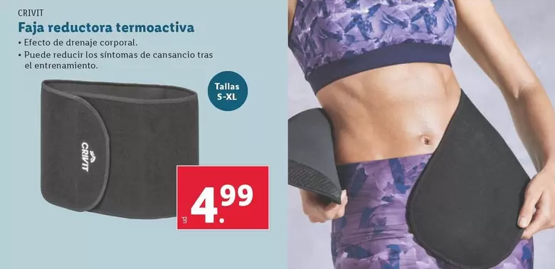 Oferta de Crivit - Faja Reductora Termoactiva por 4,99€ en Lidl