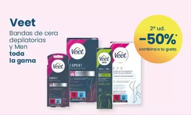 Oferta de Veet - Bandas De Cera Depilatorias Y Men Toda La Gama en Clarel