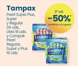 Oferta de Tampax - Pearl Super Plus, Super Y Regular en Clarel