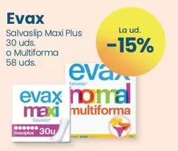 Oferta de Evax - Salvaslip Maxi Plus 30 Uds. O Multiforma en Clarel