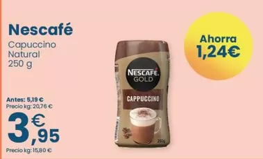 Oferta de Nescafé - Capuccino Natural por 3,95€ en Clarel