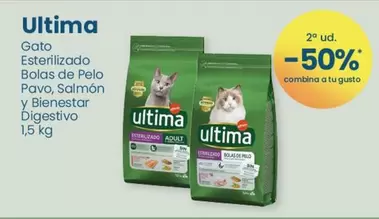 Oferta de Affinity - Ultima Gato Esterilizado Bolas De Pelo Pavo, Salmon Y Bienestar Digestivo en Clarel