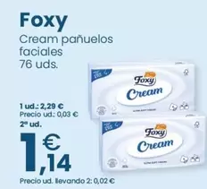 Oferta de Foxy - Cream Panuelos Faciales por 2,29€ en Clarel