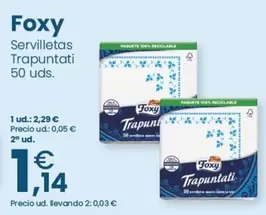 Oferta de Foxy -  Servilletas Trapuntati por 2,29€ en Clarel