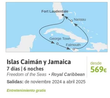 Oferta de Islas Caiman Y Jamaica por 569€ en Viajes El Corte Inglés