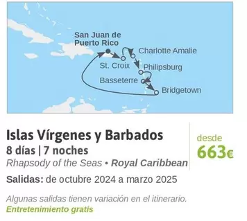 Oferta de Islas Virgenes Y Barbados por 663€ en Viajes El Corte Inglés