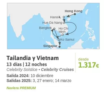 Oferta de Tailandia Y Vietnam por 1317€ en Viajes El Corte Inglés