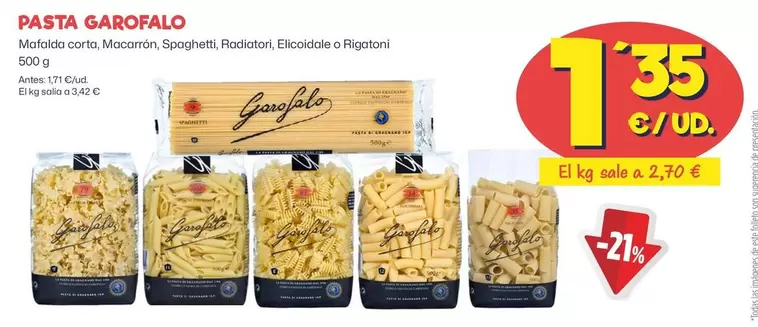 Oferta de Garofalo - Pasta por 1,35€ en Ahorramas