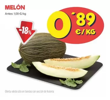 Oferta de Melón por 0,89€ en Ahorramas