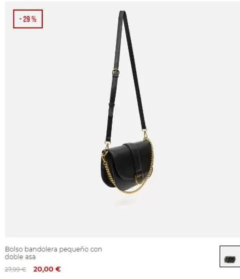 Oferta de Bolso bandolera Pequeño Con Doble Asa por 20€ en Misako