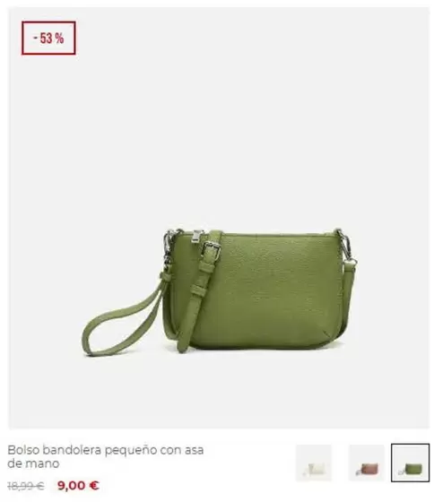 Oferta de Bolso bandolera Pequeño Con Asa De Mano por 9€ en Misako