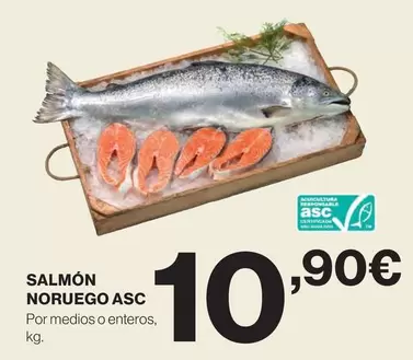 Oferta de Salmón Noruego Asc por 10,9€ en El Corte Inglés