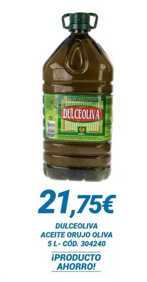 Oferta de Dulceoliva - Aceite Orujo Oliva por 21,75€ en Dialsur Cash & Carry