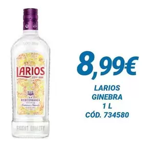 Oferta de Larios - Ginebra por 8,99€ en Dialsur Cash & Carry