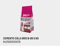 Oferta de Cemento Cola Gris B-55 Kg en Brico Depôt