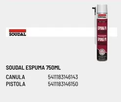 Oferta de Soudal - Espuma en Brico Depôt