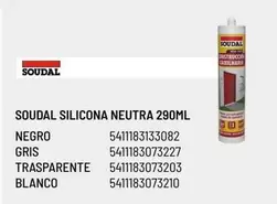 Oferta de Soudal - Silicona Neutra 290ml en Brico Depôt