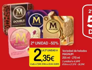 Oferta de Magnum - Variedad De Helados por 4,69€ en Dialprix